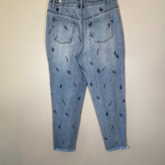 NWOT Tinseltown Snake Embroidered Mom Jeans - Picture 2 of 6